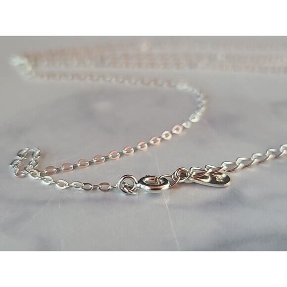 925 Sterling Silver Adjustable Chain Necklace Vintage - Picture 6 of 10